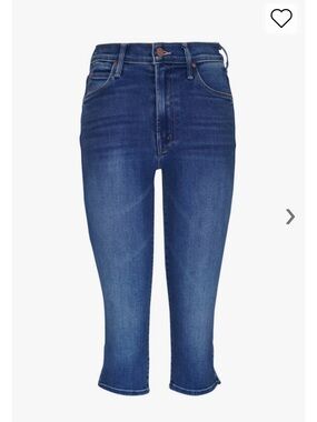 MOTHER The Stunner Bunny Snip Capri Jeans in  Connect the Dots